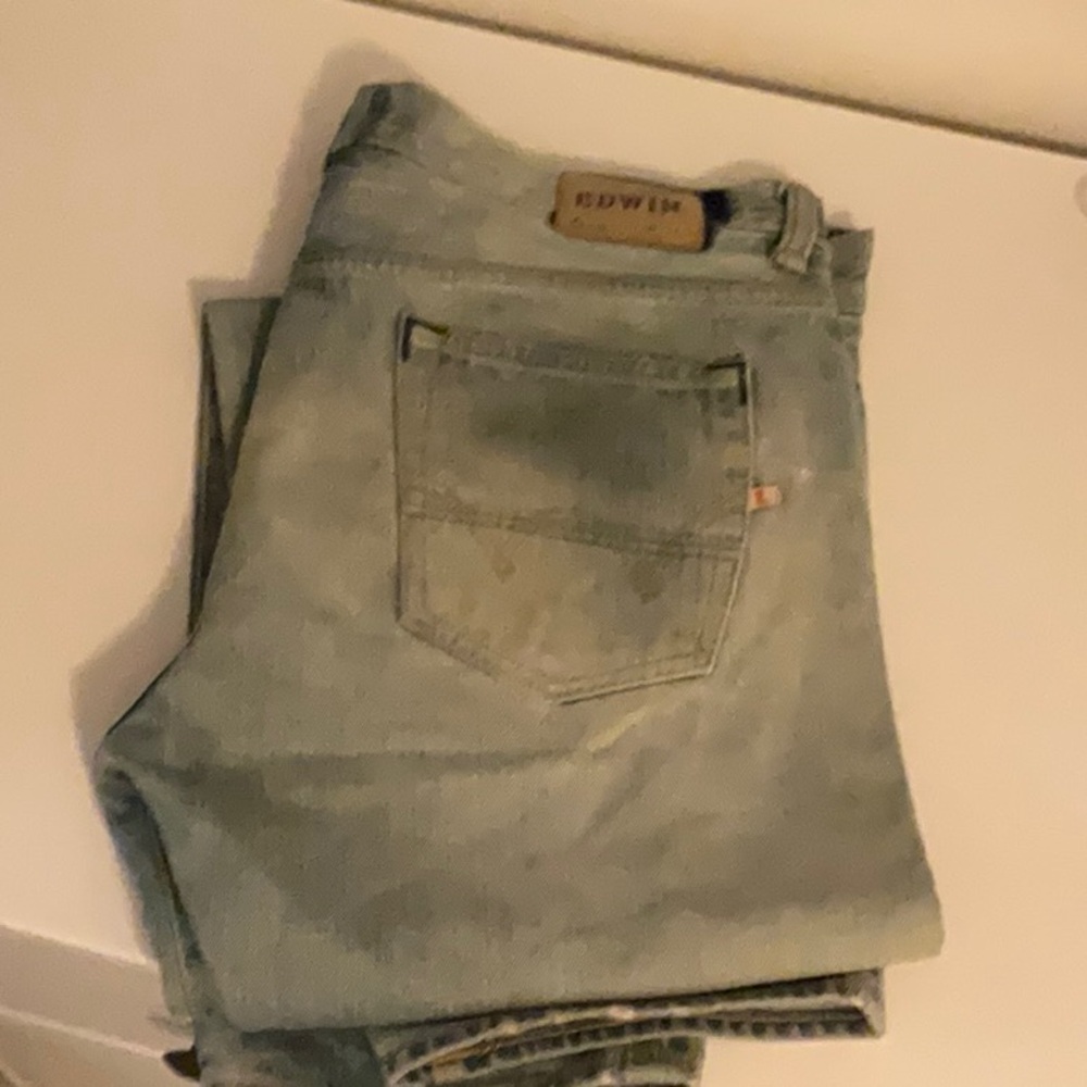Vintage Edwin Japanese denim jeans. Light fade